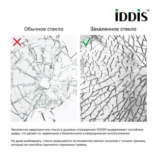 Душевая перегородка IDDIS Slide чёрный SLI8BS1i23